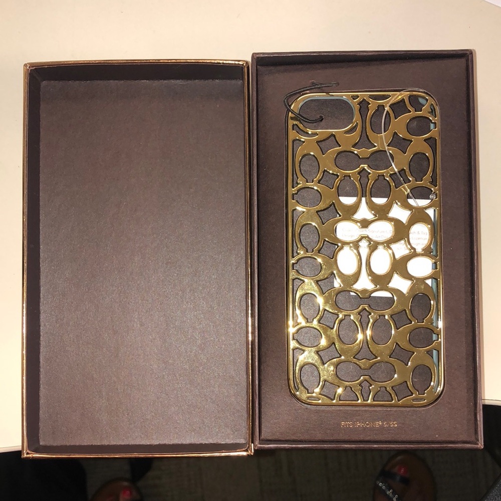Coach Gold Iphone 5/5S Case - NWT